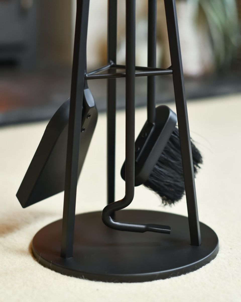 Close Up Of Black Contemporary "Pyramid" Companion Set Tools Close Up Of Black Contemporary "Pyramid" Companion Set Tools