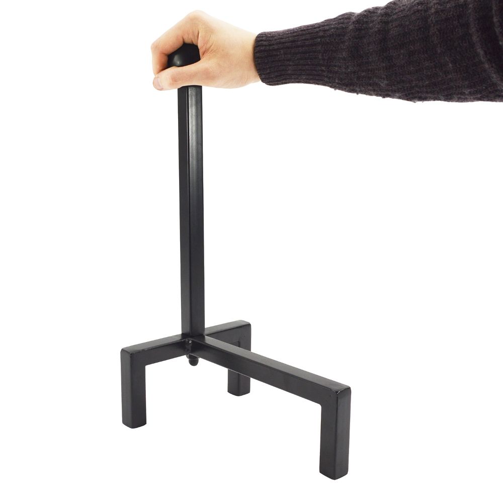 Black Contemporary Steel Fire Dogs