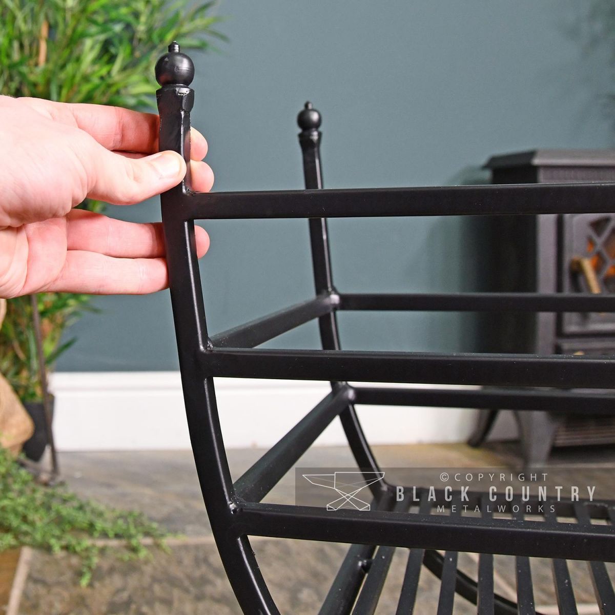 Iron Log Holder to Scale Iron Log Holder to Scale