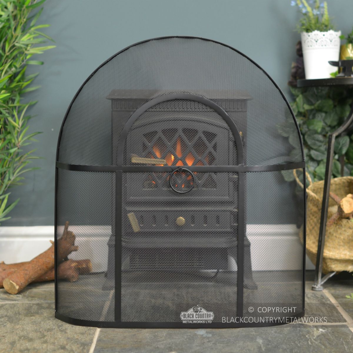 Black Curved Top Spark Guard