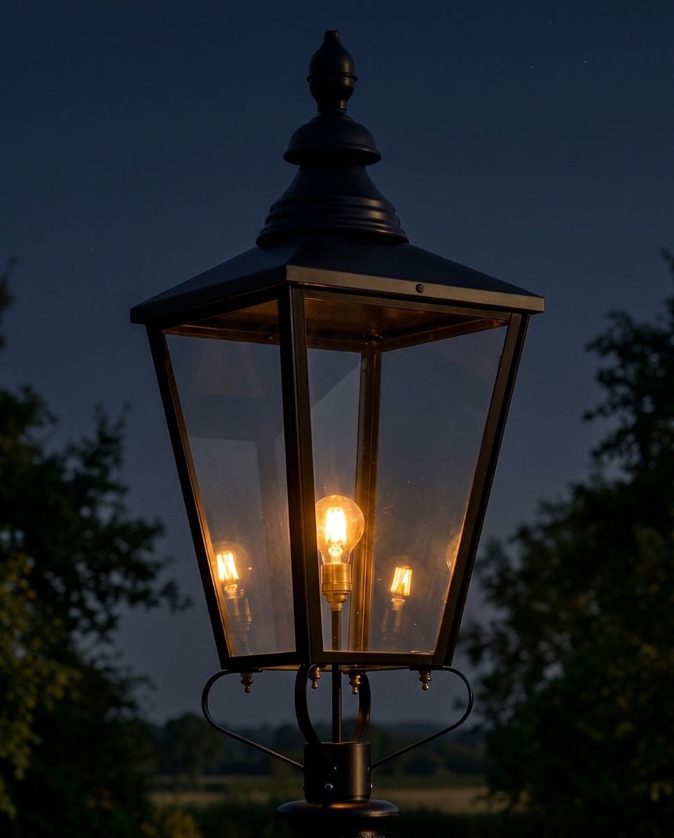 Black Deluxe ’Rochester’ Lantern Digital illustration at Night