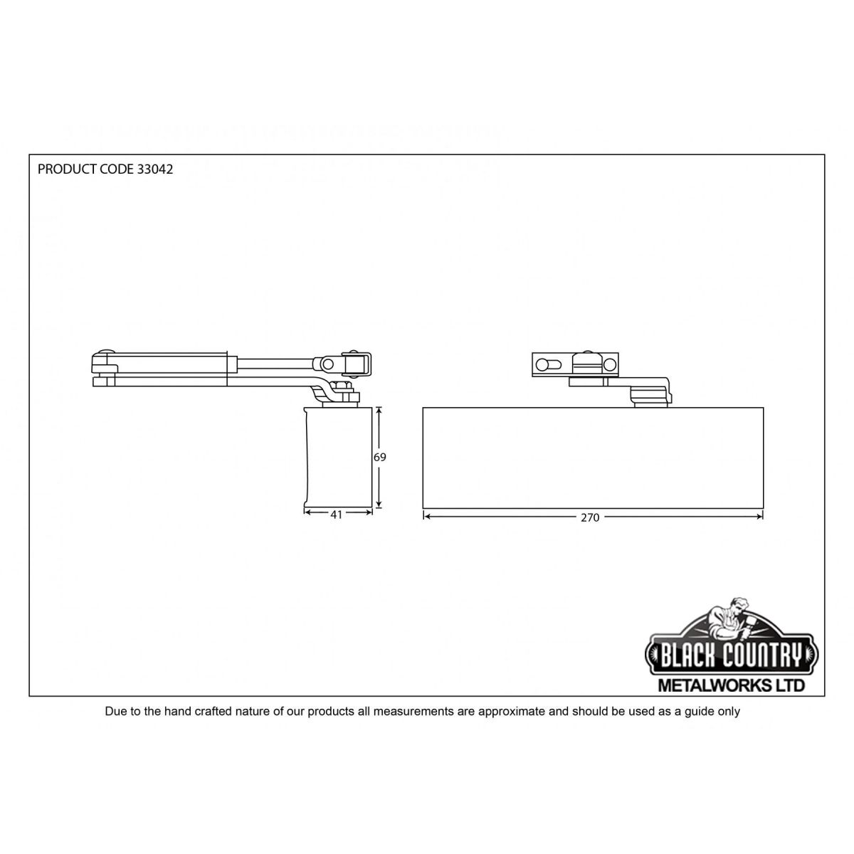 Door Closer Dimensions