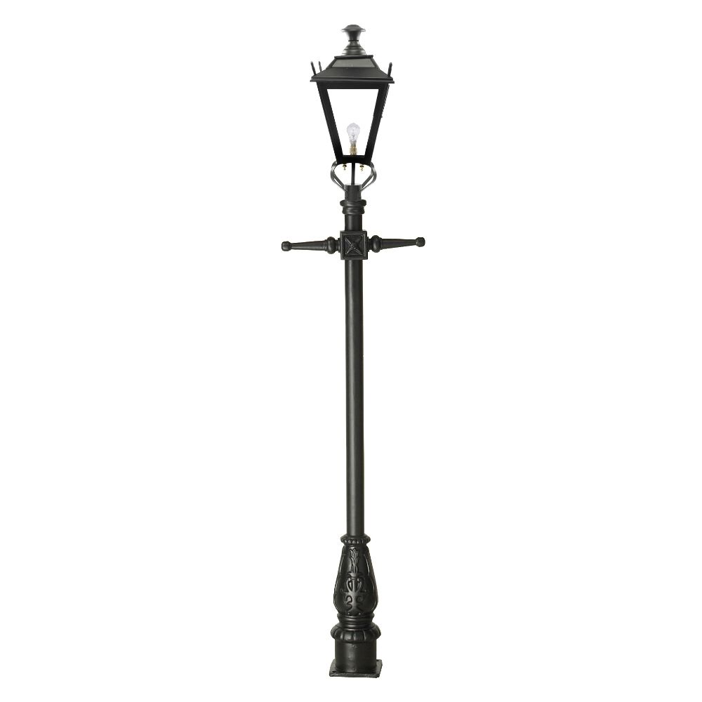 Black Dorchester Lamp Post & Lantern Set 2.3m 