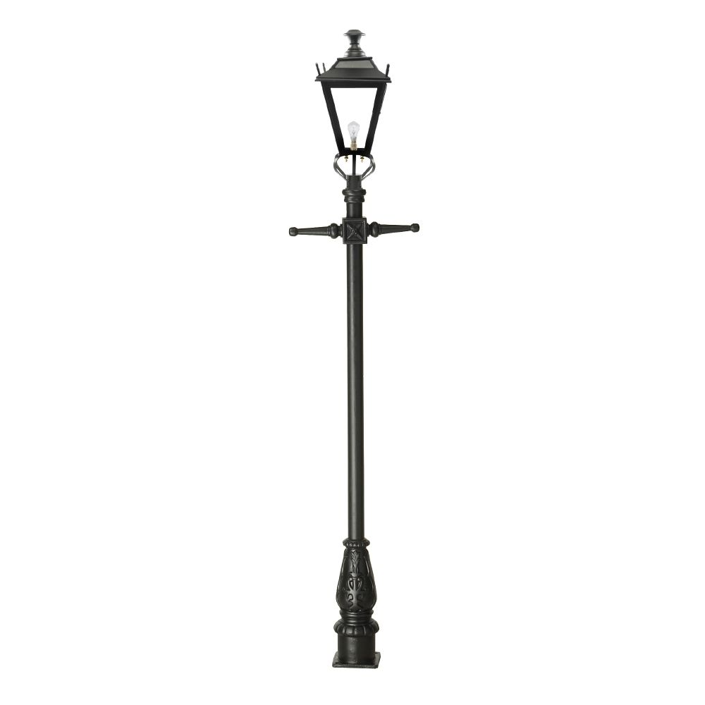 Black Dorchester Lamp Post & Lantern Set 2.7m