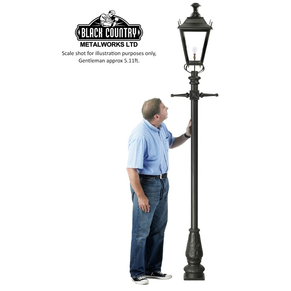 Black Dorchester Lamp Post & Lantern Set 2.7m