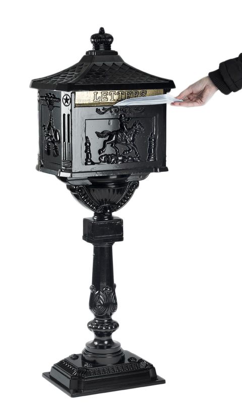 “Ebonite” Black Huntingdon Post Box