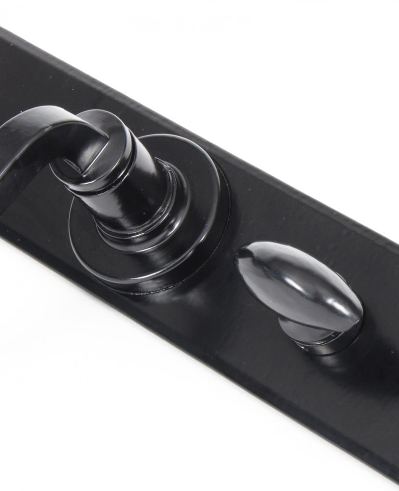 "Thornton" Black Finish Lever Handle With Thumb Lock