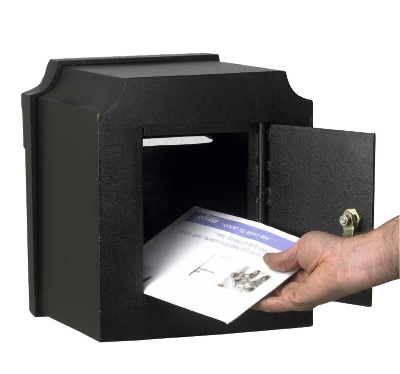 Black Finsbury Letter Box (English Roses)