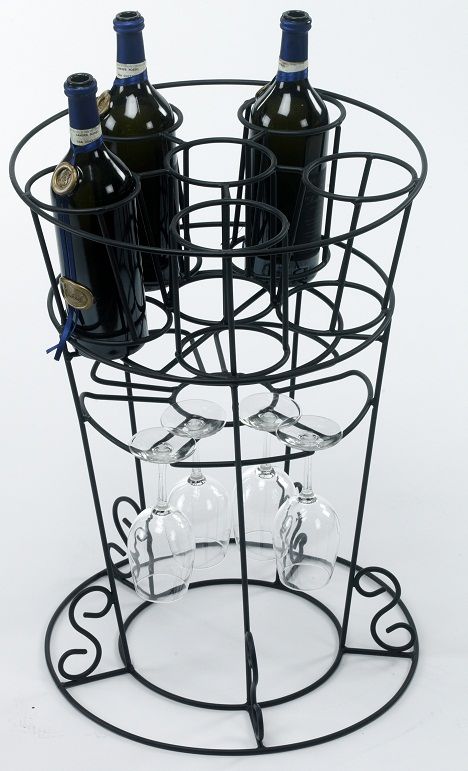 "Lynelle" Floor Standing Wine & Glass Rack 