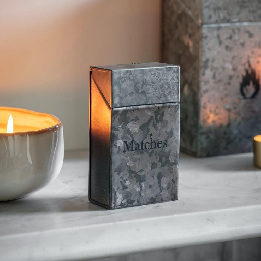 Match Box in a Black Galvanised Finish