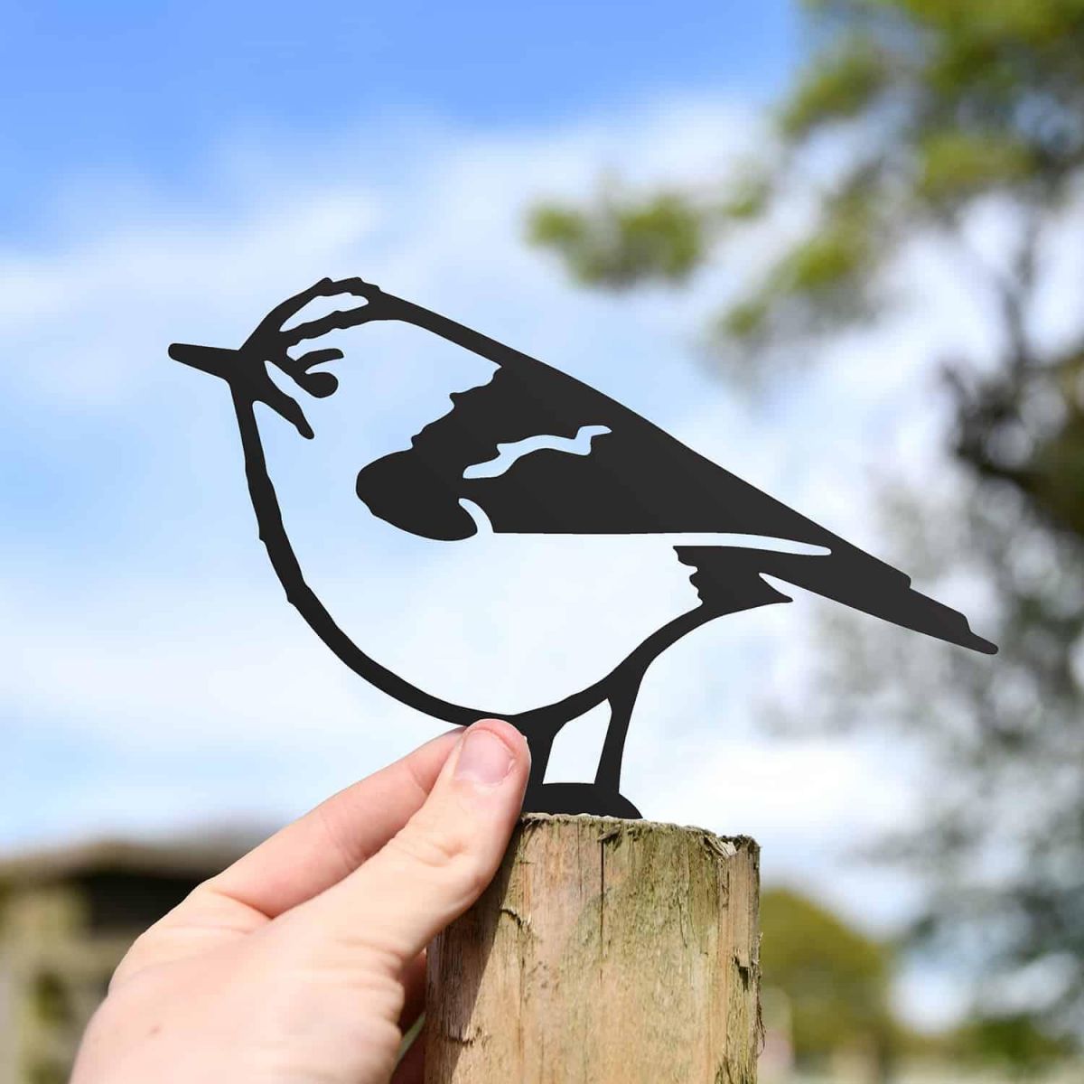 Scale Shot of Black Goldcrest Steel Fence Topper