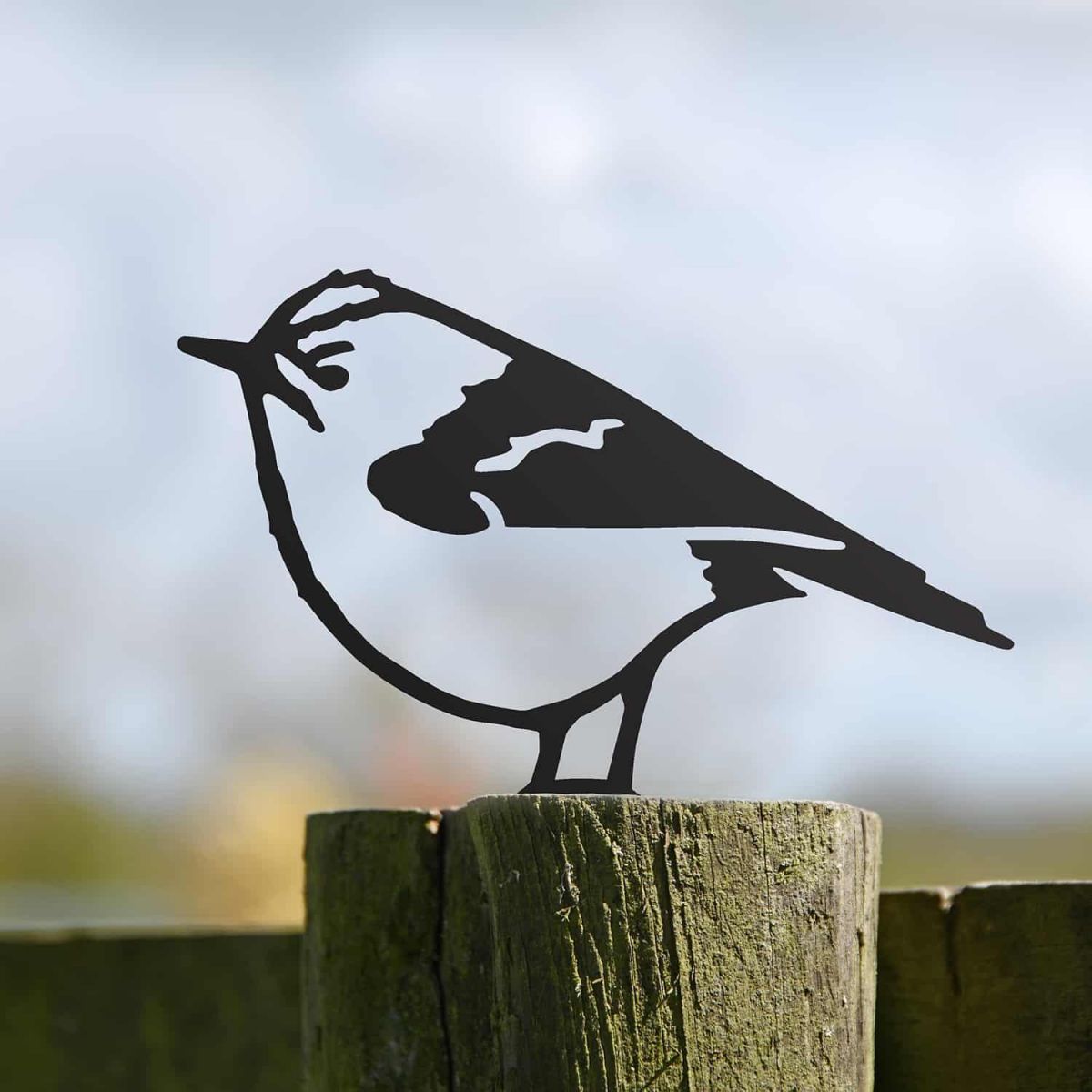 Black Steel Fence Topper with Goldcrest Design