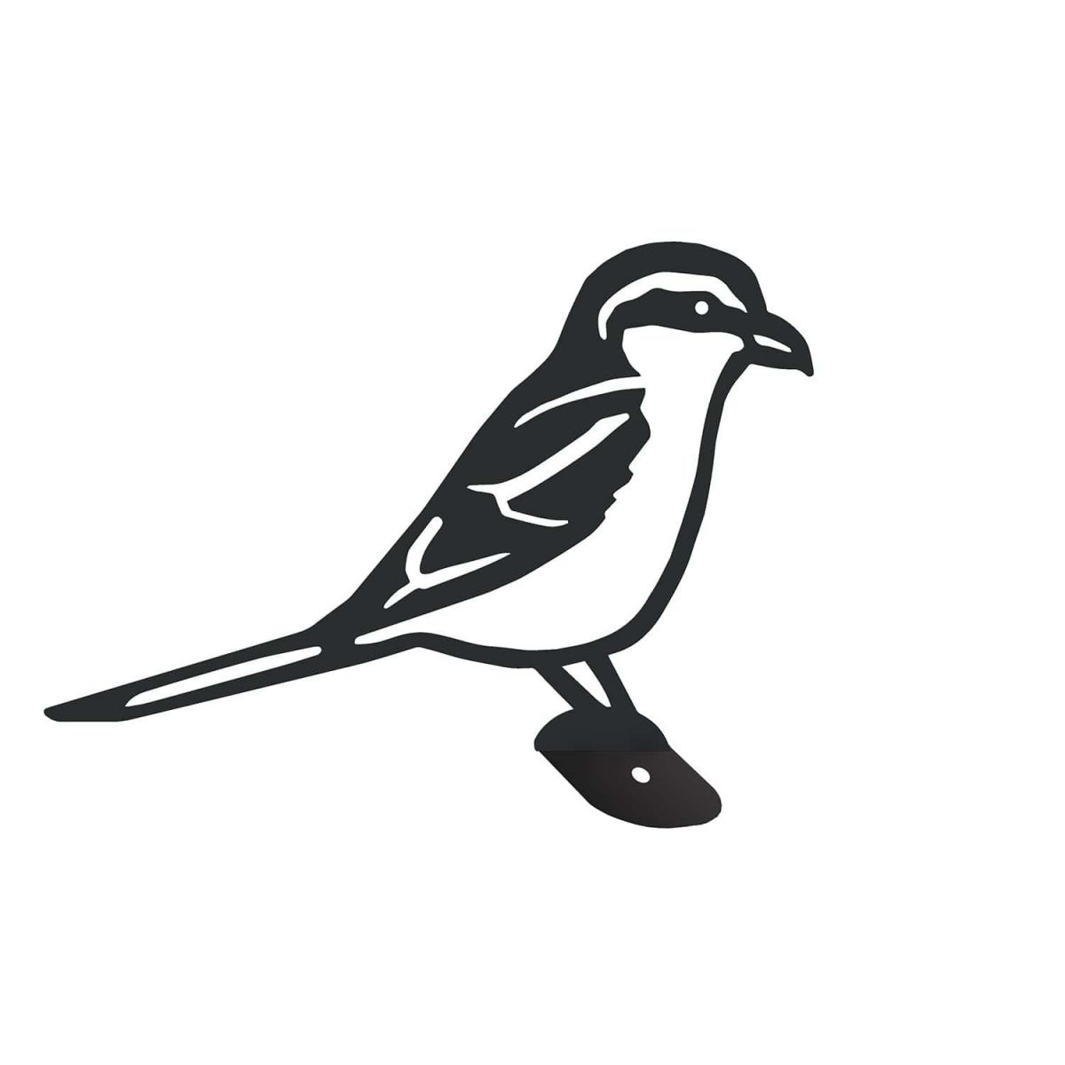 Close-Up of Black Great Grey Steel Fence Topper