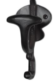 "Trois" Black Hat and coat hook single 3 prong