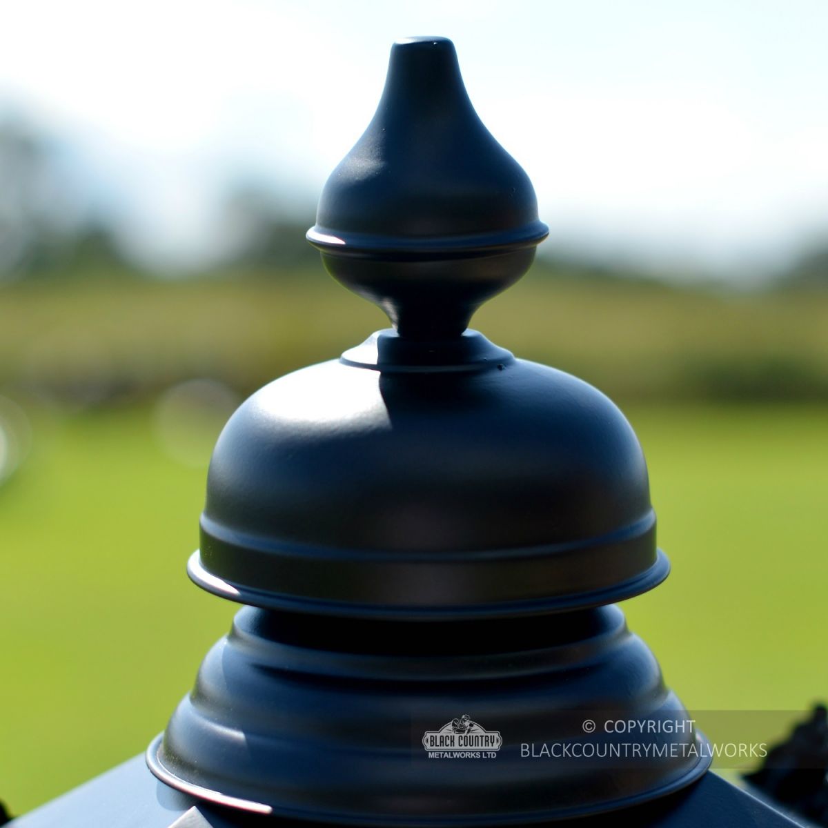 Black Hexagonal Lantern Finial Top