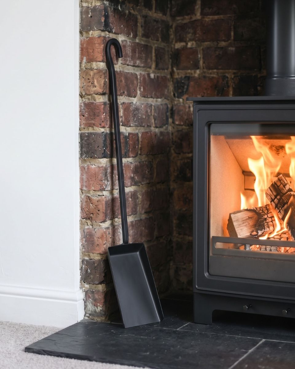 Black Hooked Fireside Shovel Digital illustration