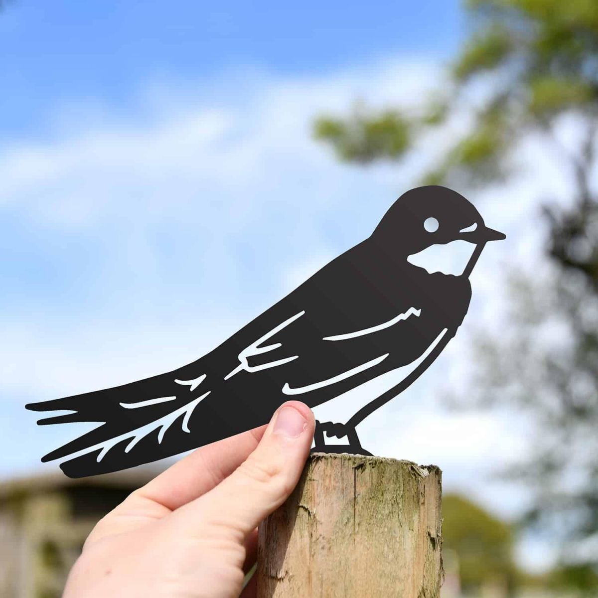 Scale Shot of Black House Martin Steel Fence Topper