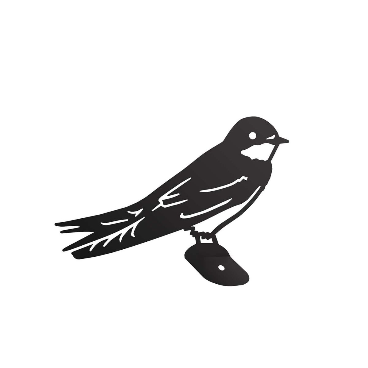 Close-Up of Black House Martin Steel Fence Topper