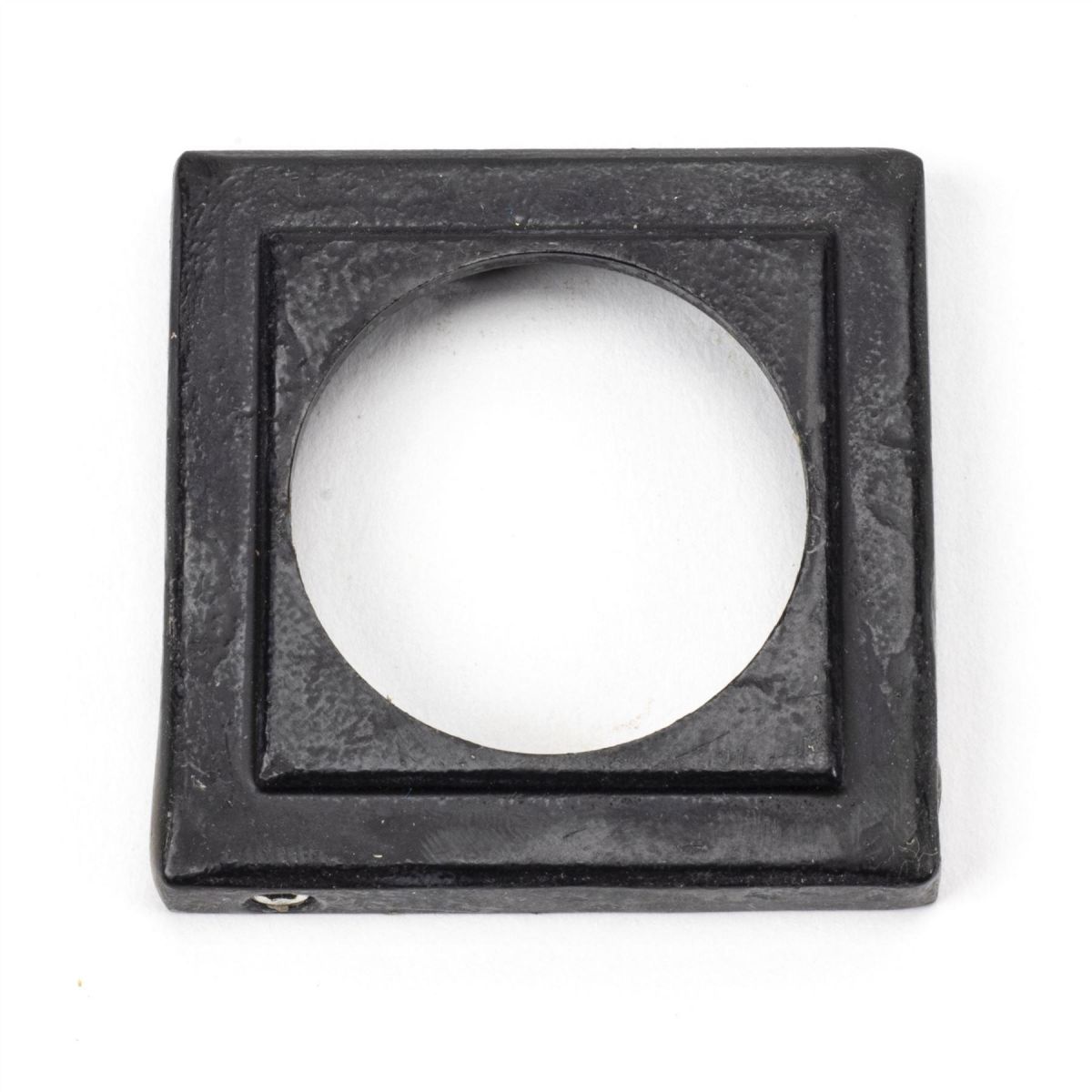 Black Iron Beeswax Square Escutcheon Front Black Iron Beeswax Square Escutcheon Front