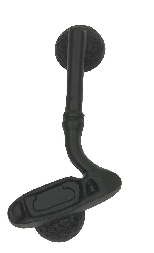 Black Iron Effect Golf Club Door Knocker Black Iron Effect Golf Club Door Knocker