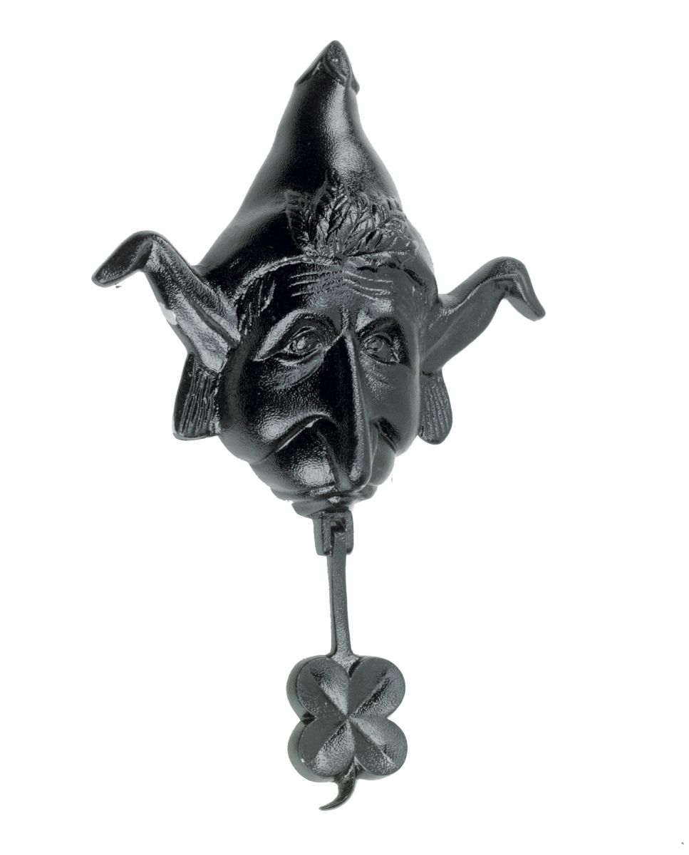 Black Iron Lucky Elf Door Knocker
