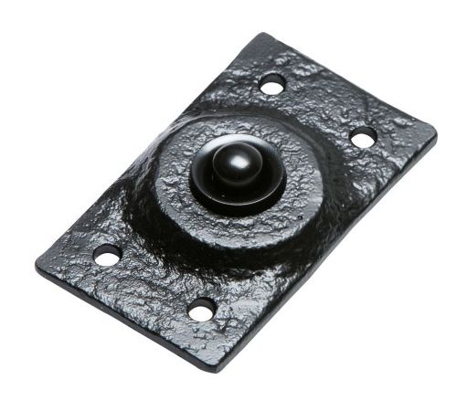 Black Iron Square Bell Push