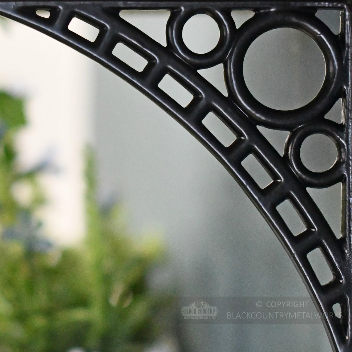 Black Ironbridge Shelf Bracket Close Up