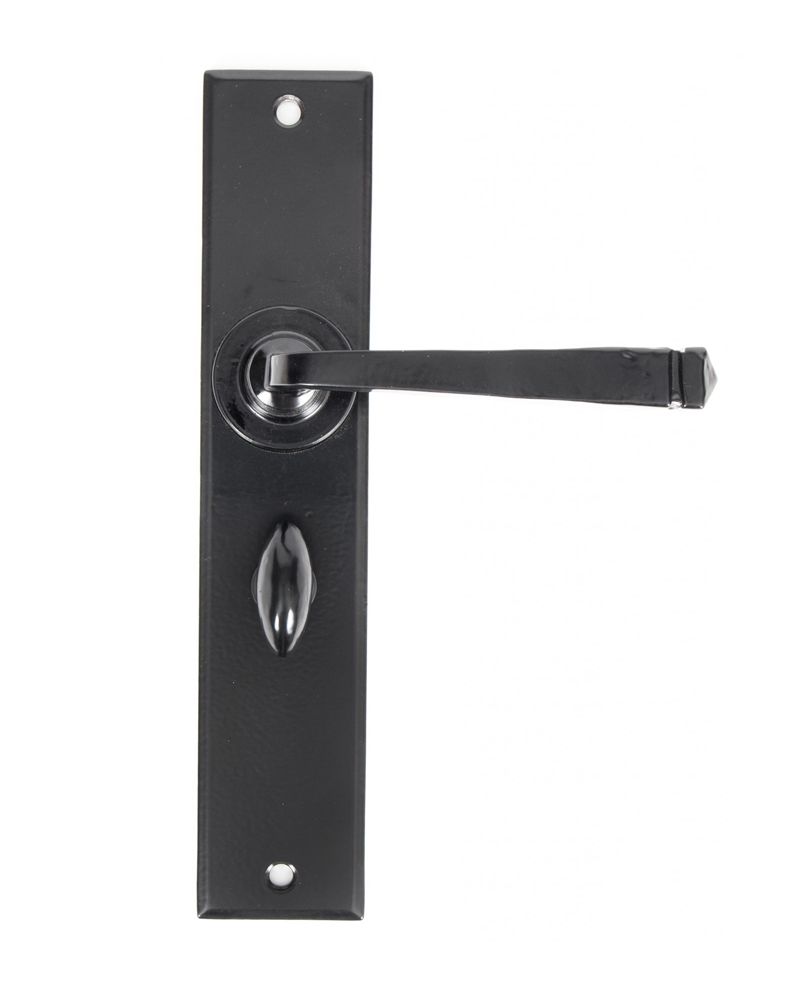 "Ravenscroft" Black Large Simplistic Lever Handle With Bathroom Lock