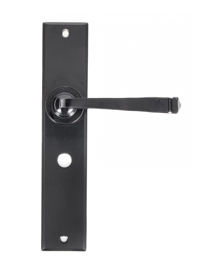 "Ravenscroft" Black Large Simplistic Lever Handle With Bathroom Lock