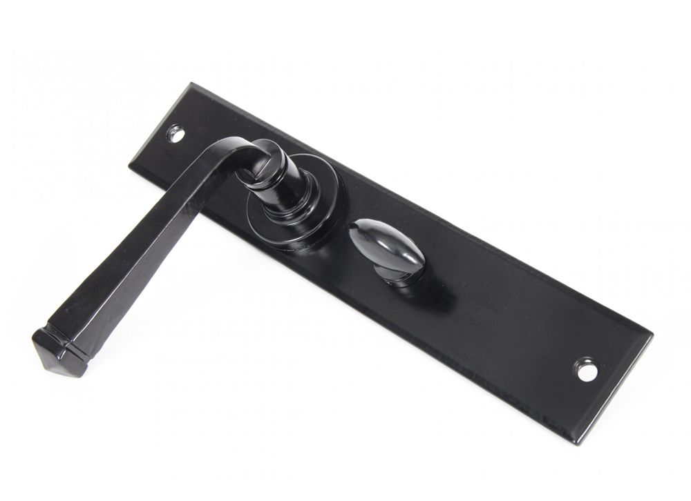 "Ravenscroft" Black Large Simplistic Lever Handle With Bathroom Lock