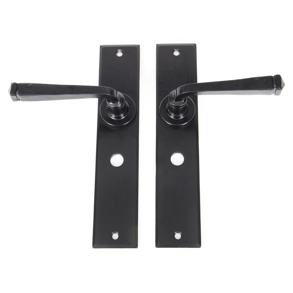 "Ravenscroft" Black Large Simplistic Lever Handle With Bathroom Lock