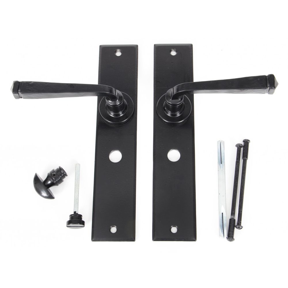 "Ravenscroft" Black Large Simplistic Lever Handle With Bathroom Lock