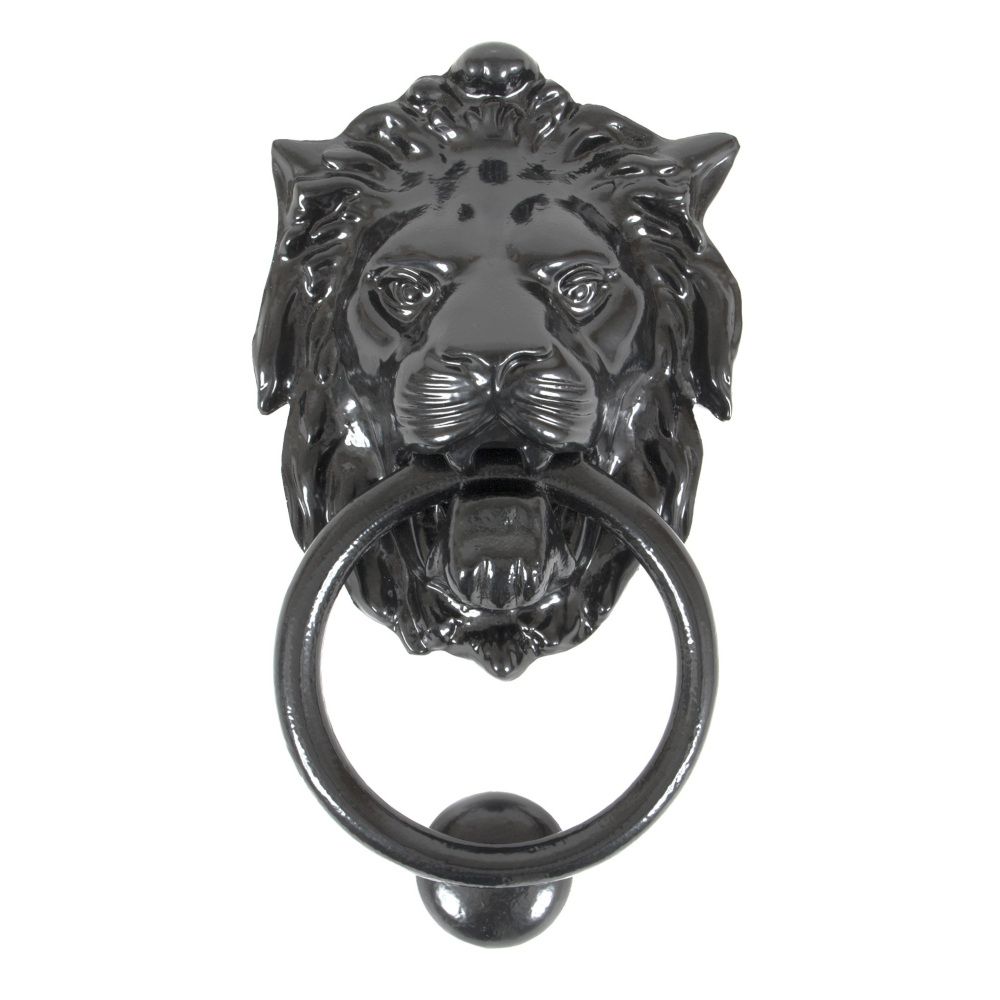 Black Lion Head Door Knocker