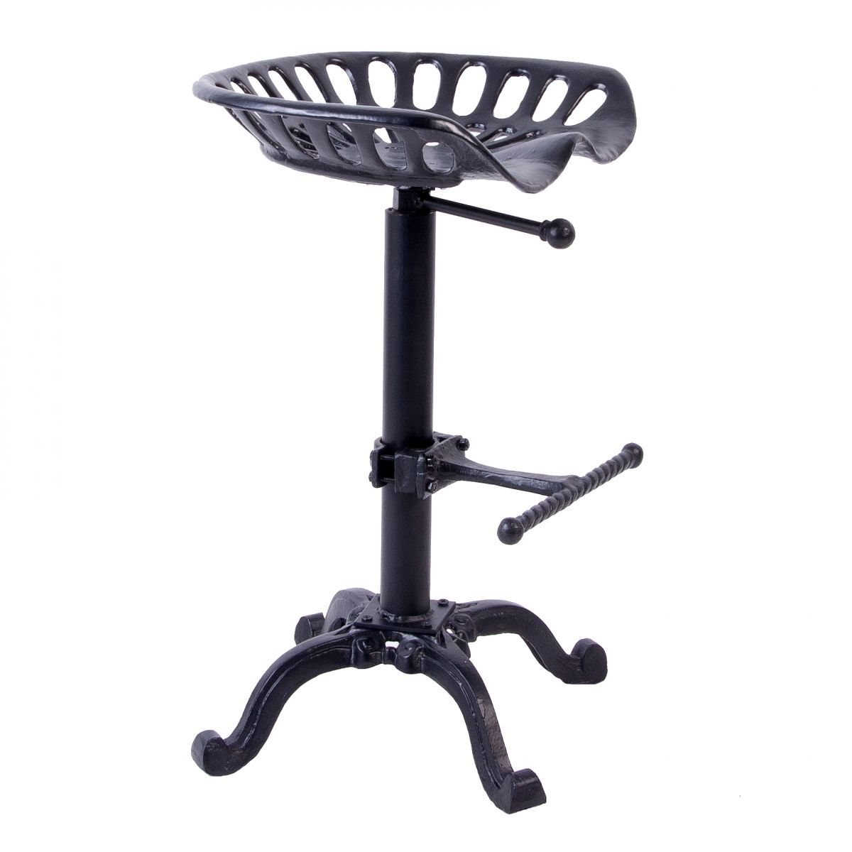 Black Iron Tractor Seat