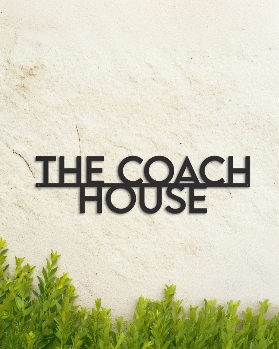 Black Modern Minimalist House Name Sign Black Modern Minimalist House Name Sign