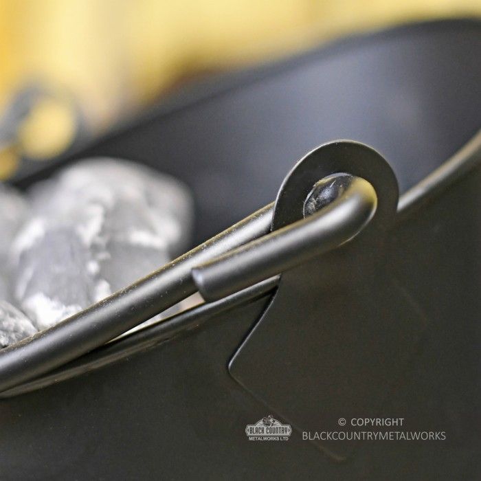 Black Modern Simplistic Coal Hod Close Up Black Modern Simplistic Coal Hod Close Up