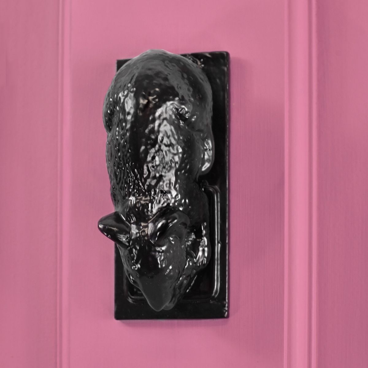 Black Brass Dormouse Door Knocker Black Brass Dormouse Door Knocker