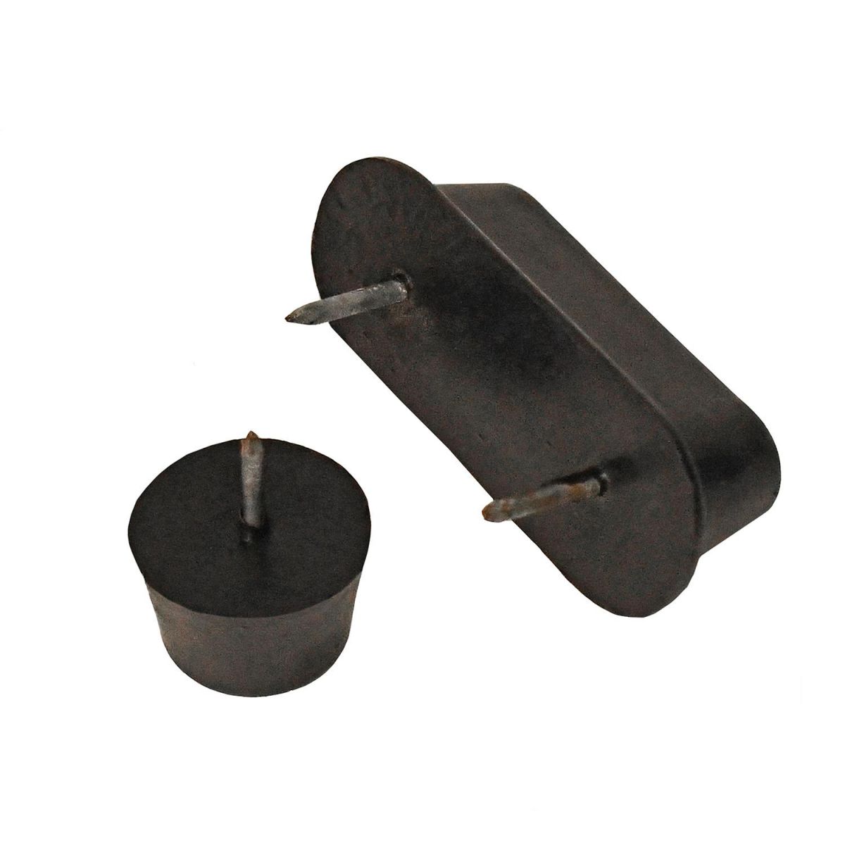 Close-up of the Round and Oblong Nylon Nail-In Buffers Close-up of the Round and Oblong Nylon Nail-In Buffers