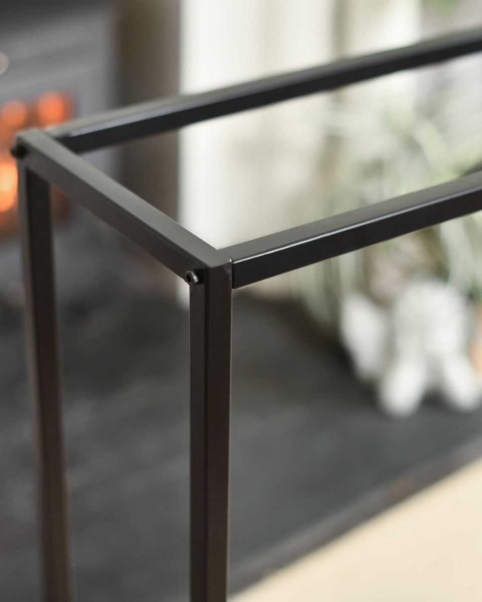 Close-Up of Black Steel Frame
