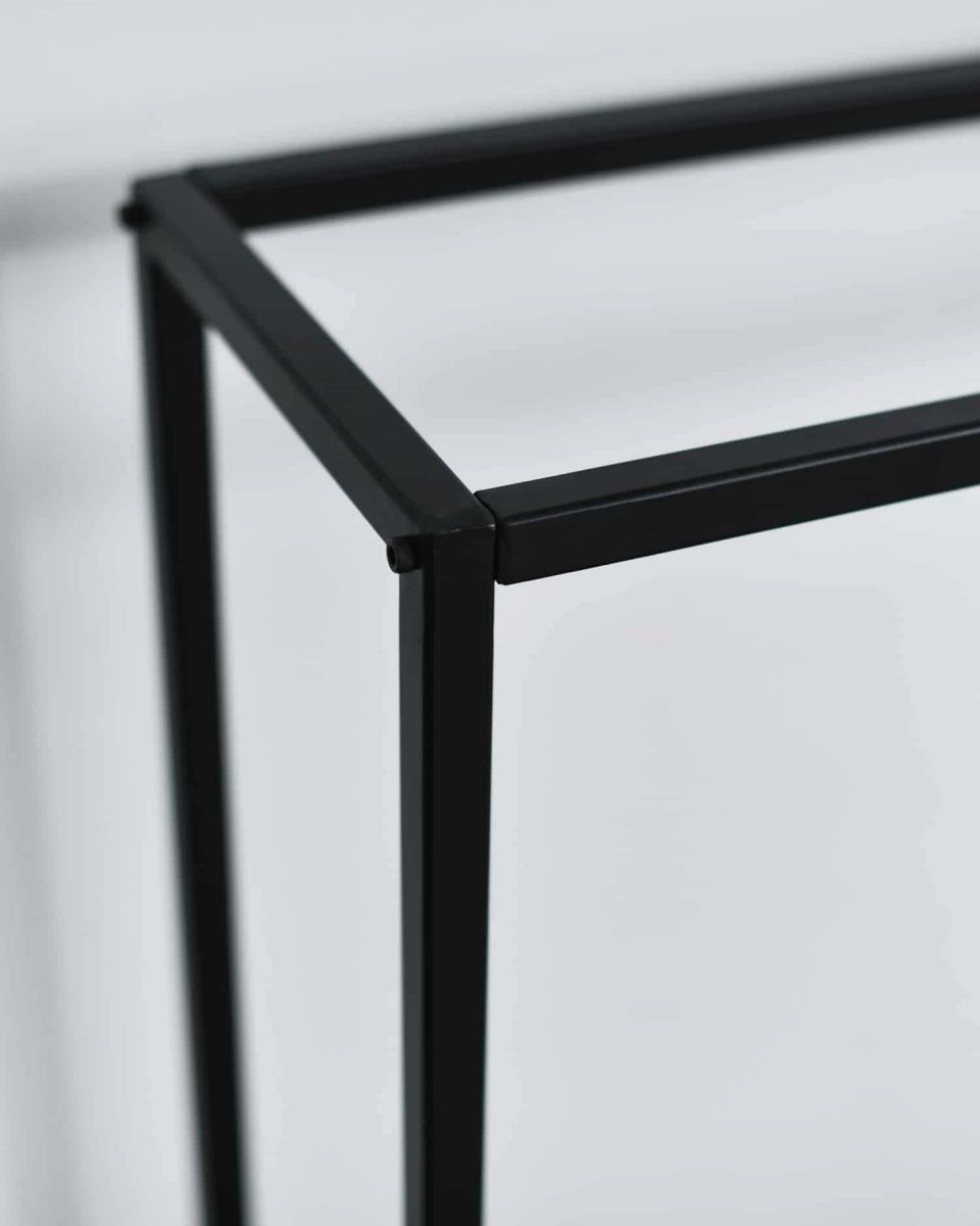 Close-Up of Black Steel Frame