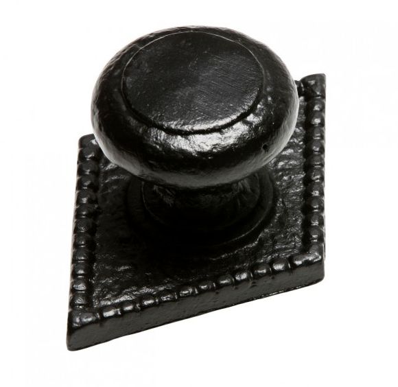 Black Ornate Diamond Iron Door Knobs