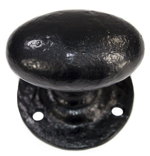 "Bulmershe Place" Black Oval Shaped Door Knobs