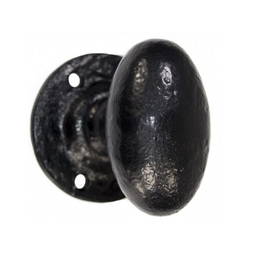 "Bulmershe Place" Black Oval Shaped Door Knobs