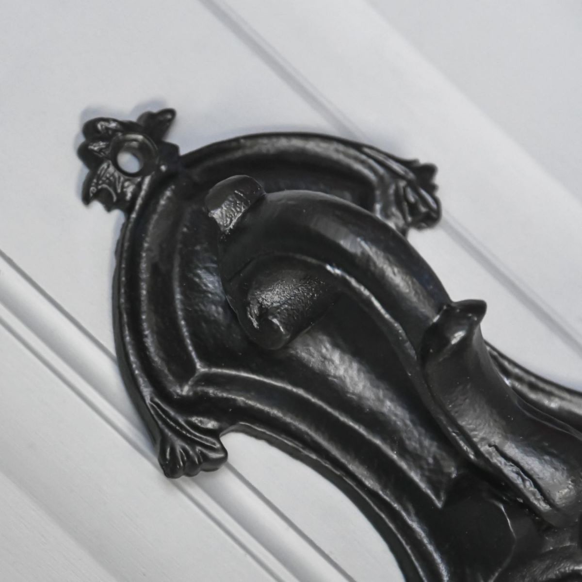 Close-Up of Black Finish on Door Knocker Close-Up of Black Finish on Door Knocker