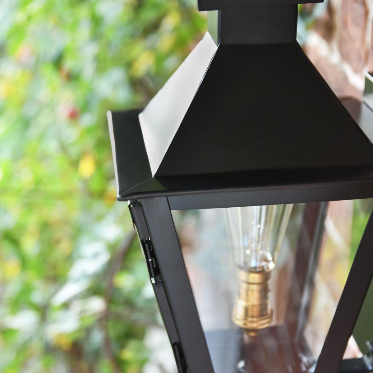 Close-Up of Black Pentonville Outdoor Wall Lantern