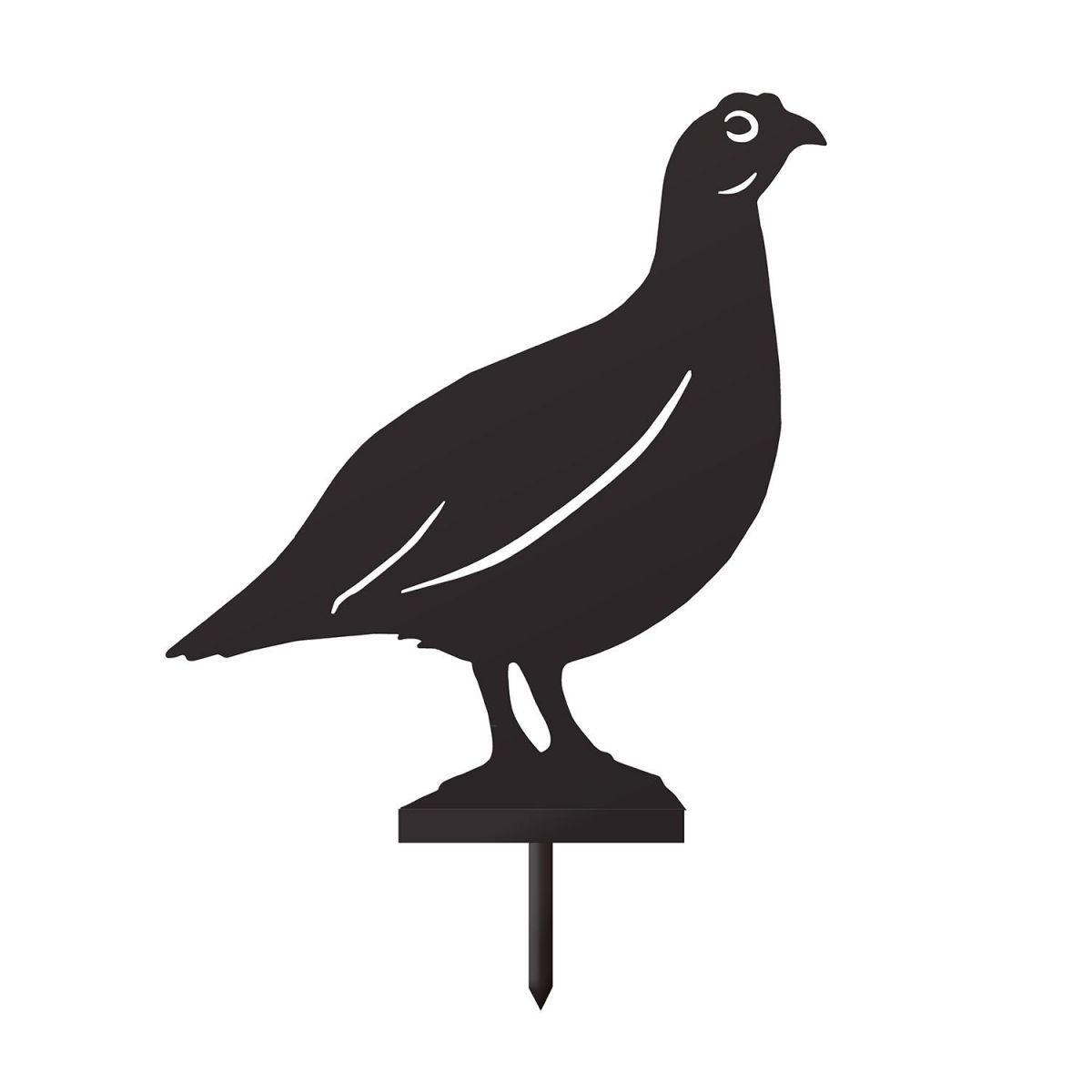 Red Grouse Silhouette in a Black Finish