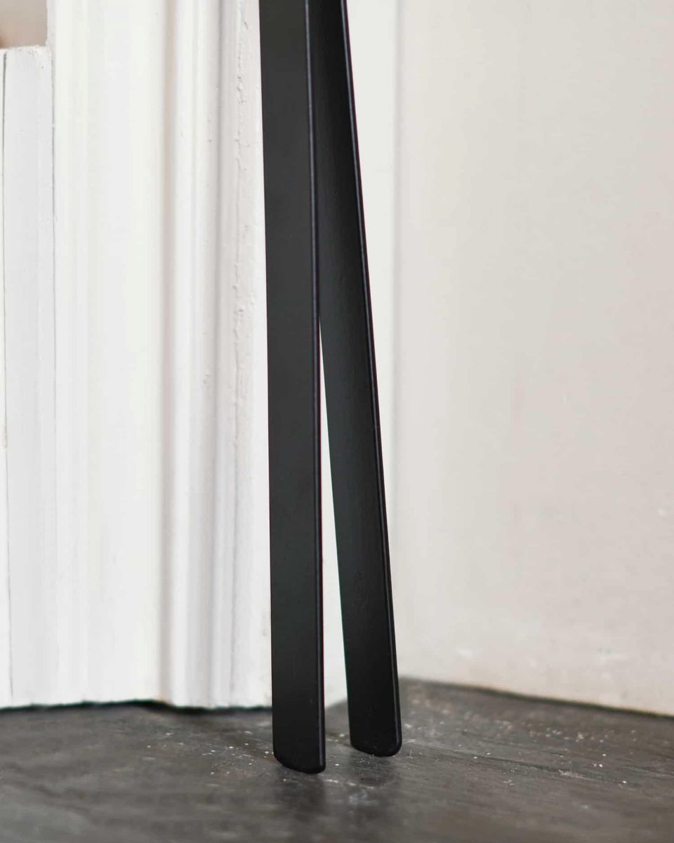 Close-Up of Black Simplistic Fireside & Firepit Tongs Close-Up of Black Simplistic Fireside & Firepit Tongs