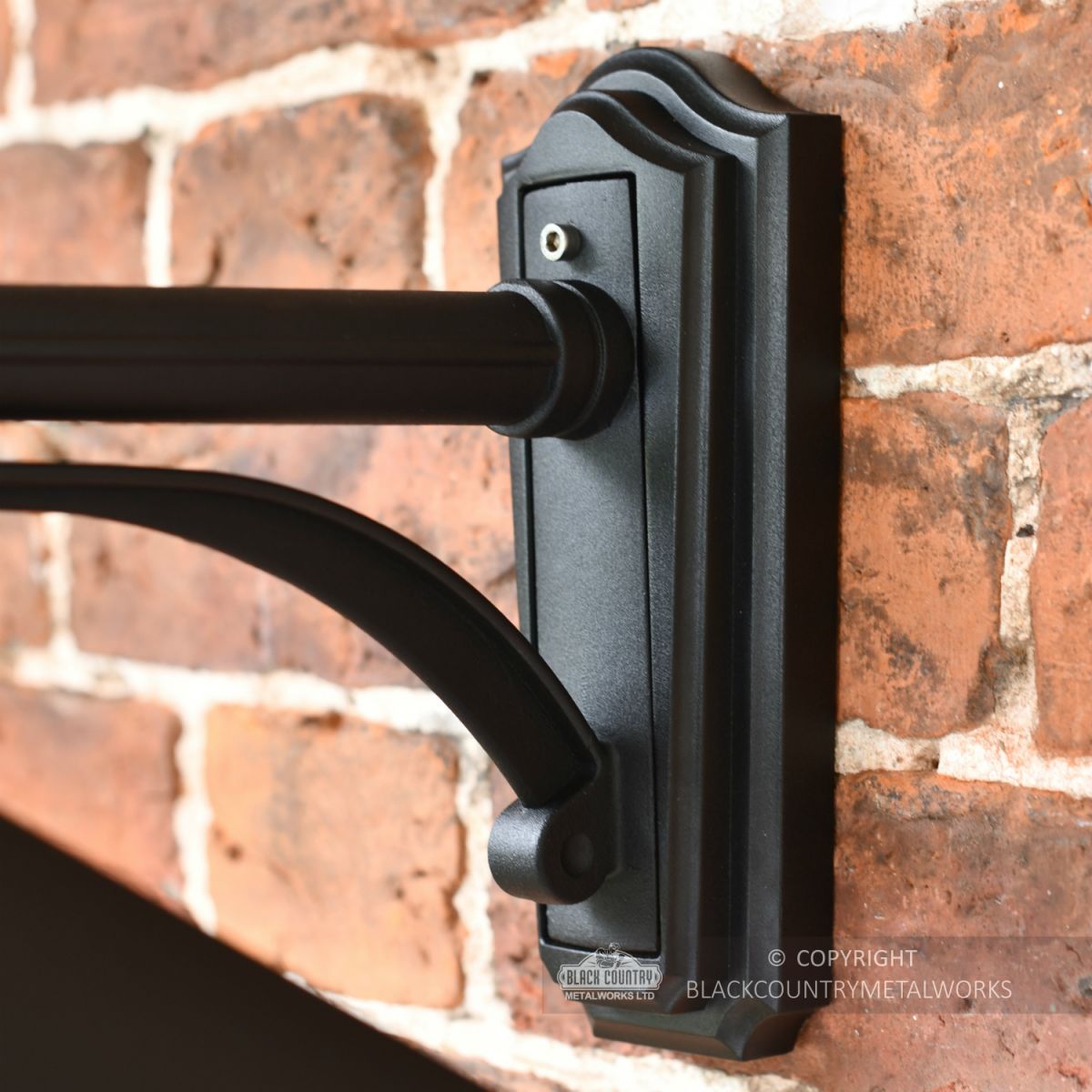 "Brooksby" Large Black Simplistic Suspended Victorian Wall Lantern "Brooksby" Large Black Simplistic Suspended Victorian Wall Lantern