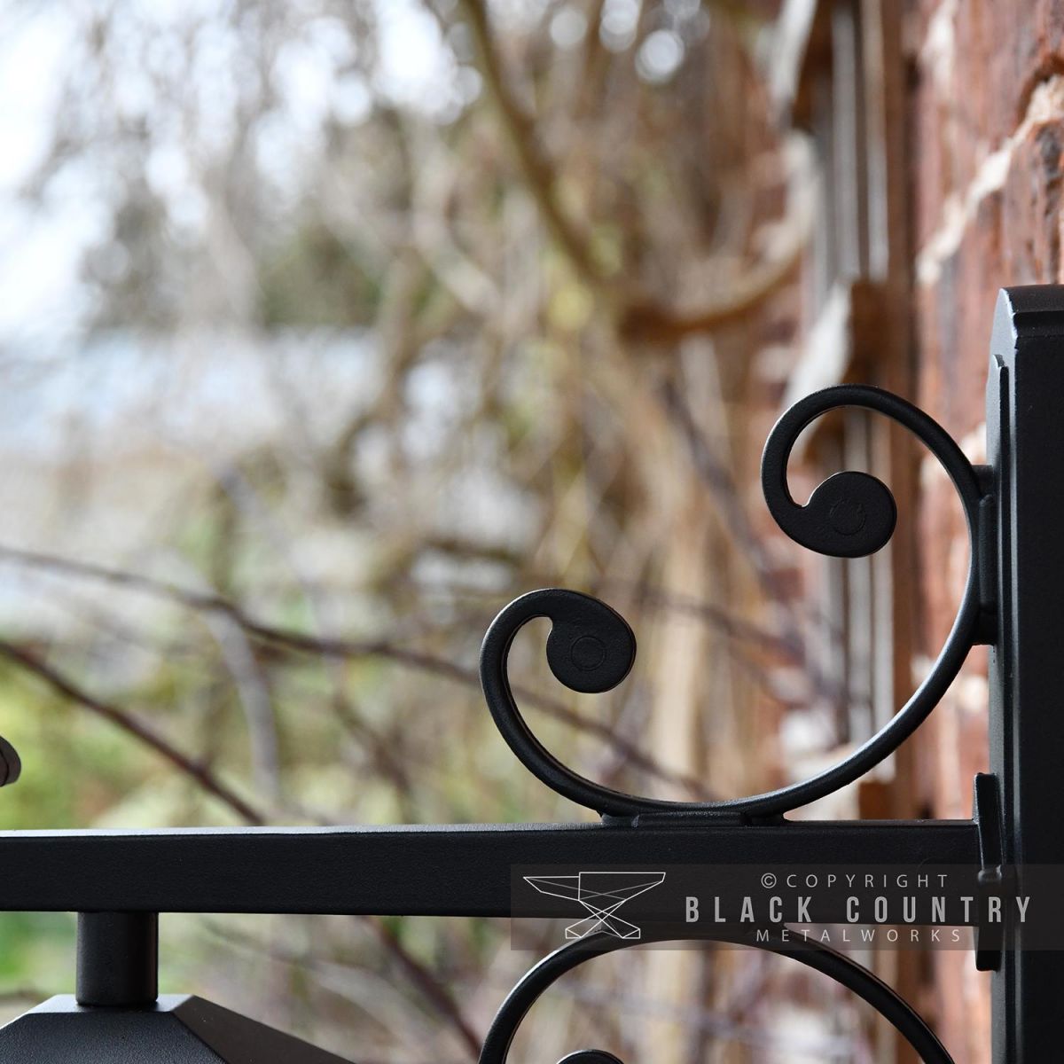 close-up of the Ornate Design on the Bracket