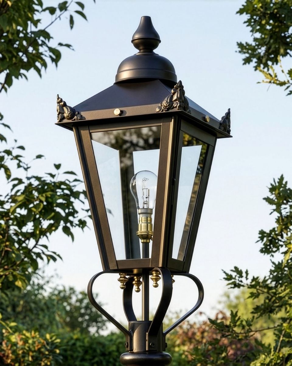 Black Victorian Lantern 60cm Digital Illustration